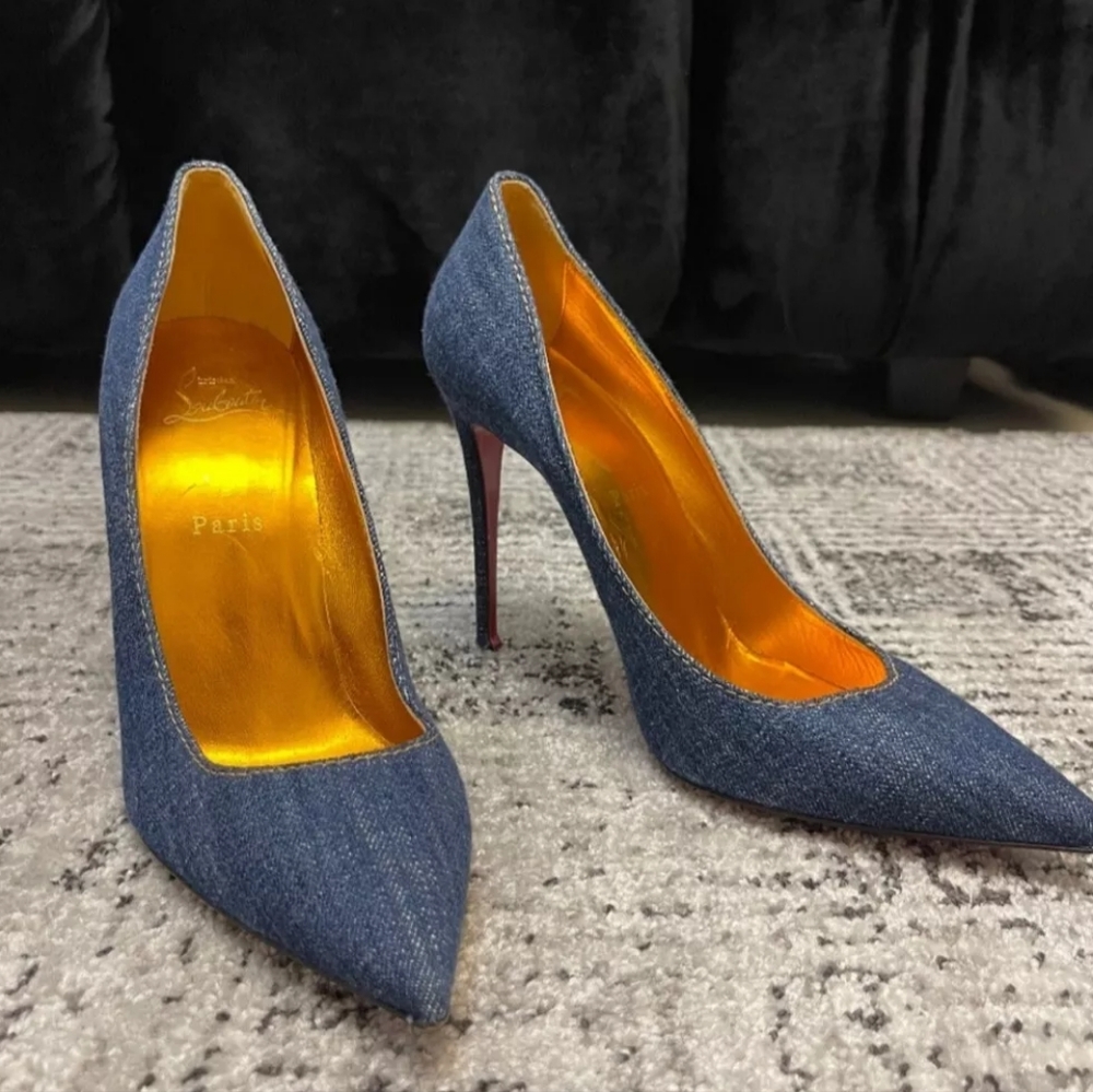 Christian Louboutin So Kate denim high heels size 41
